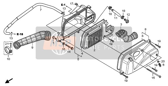 Honda FES125A 2011 Filtro de aire para un 2011 Honda FES125A